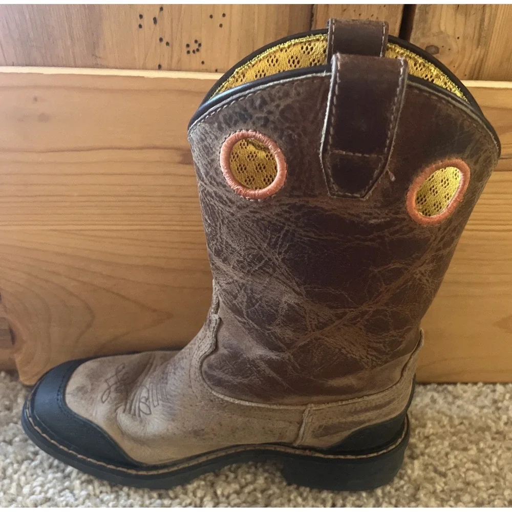 Cody James Warrior Skull Square Toe Kids Size‎ 1 D Pull On Work/Western Boots